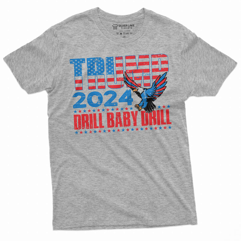 Trump 2024 Drill Baby Drill T-shirt DJT 2024-2028 US presidential elections republican Party Shirt