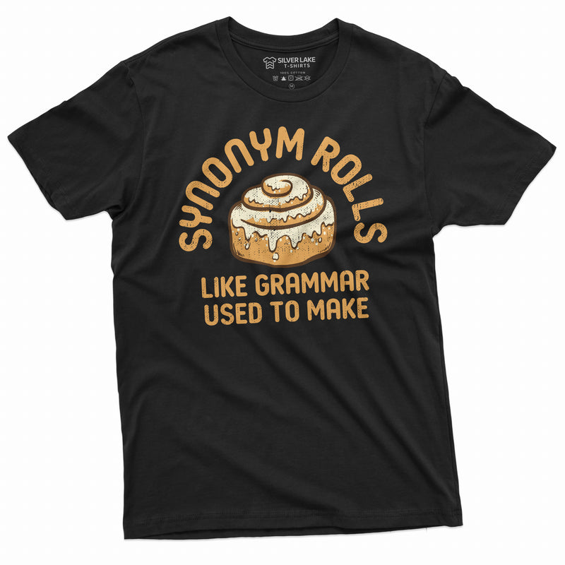 Funny Synonym Rolls Grammar T-shirt Humorous Foodie Food double meaning tee
