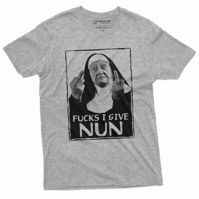 Men's Funny Shirt Nun Shirt F*CKS I Give Nun Shirt Humorous Gifts Unholy Shirt Gothic Gifts