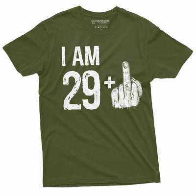 Men's 30th Birthday celebration T-shirt 29 middle finger offensive adult humor tee shirt