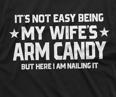 Men's Funny Husband Tee Wife's Army Candy T-shirt Anniversary Gifts Husband Shirts For Him Dad
