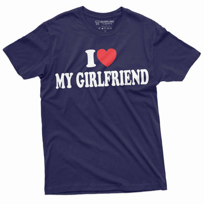Men's I love my Girlfriend T-shirt Valentine's day GF tee shirt Boyfriend Girlfriend Tee Shirt