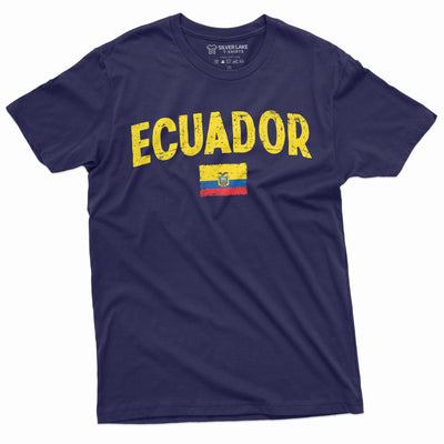 Men's Ecuador T-shirt Ecuadori Soccer Football T-shirt Quito Tee Gift for Him Her Flag Coat of arms independence day Tee