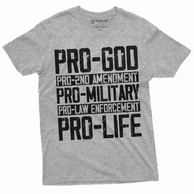 Men's Pro Gon Pro 2nd amendment T-shirt constitution tee shirt army green patriotic USA tee shirt