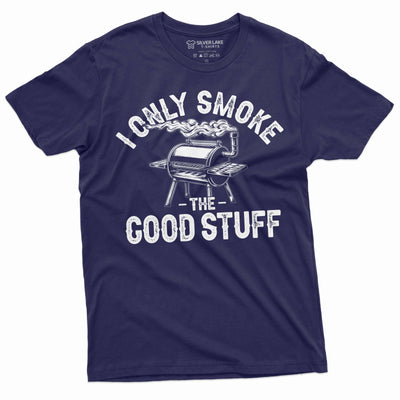 Men's Funny BBQ grilling grill T-shirt smoke good stuff double meaning dad uncle grandpa gift tee