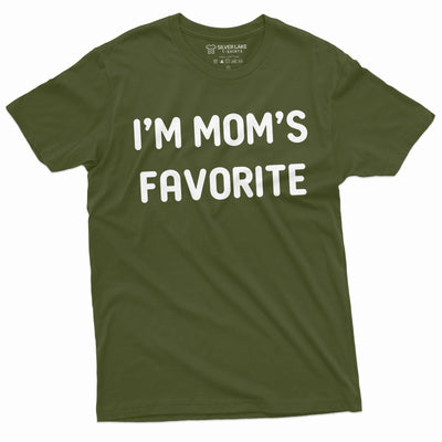 Funny T-shirt I am Mom's Favorite Shirt Gift for Son Daughter Family Gift Tee Printed shirt