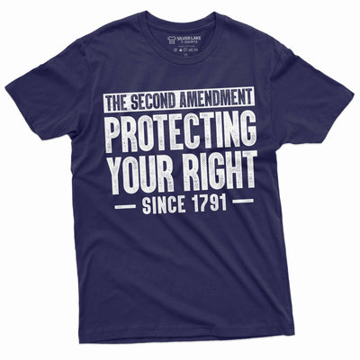 Men's 2nd Amendment protecting your rights since 1791 T-shirt second 2A gun rights tee pro gun tee