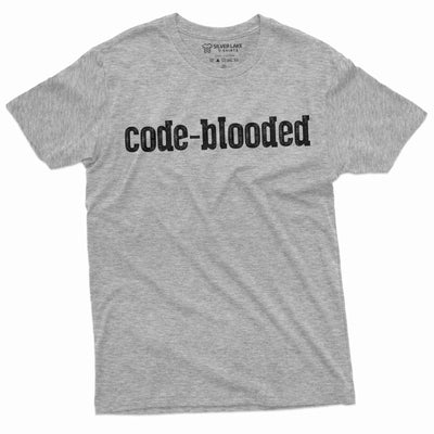 Programmer funny T-shirt code-blooded coding software engineer developer humorous tee
