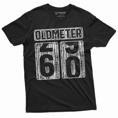 Men's 60th Birthday celebration anniversary T-shirt Funny Tee Odometer age Dad Grandpa gift Tee shirt