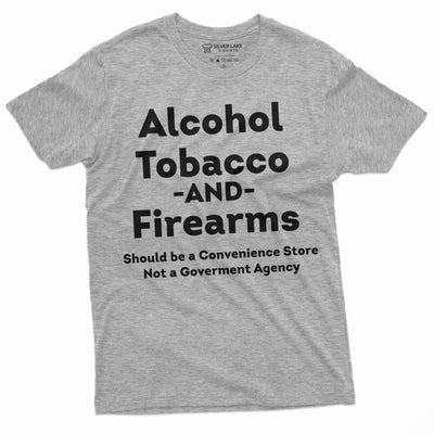 Men's Funny ATF Alcohol Tobacco Firearms T-shirt | Convenience Store Government Agency Tee