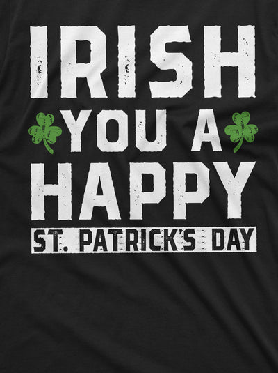 Happy Saint Patricks day shirt Irish Holiday Mens Womens Clover shamrock Ireland Holiday shirt