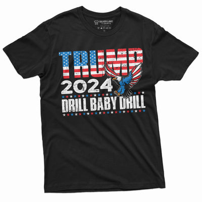 Trump 2024 Drill Baby Drill T-shirt DJT 2024-2028 US presidential elections republican Party Shirt