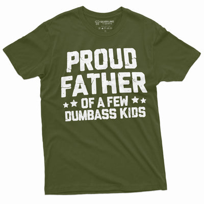 Men's funny dad of few dumbass kids t-shirt girls boys father's day humorous gift tee