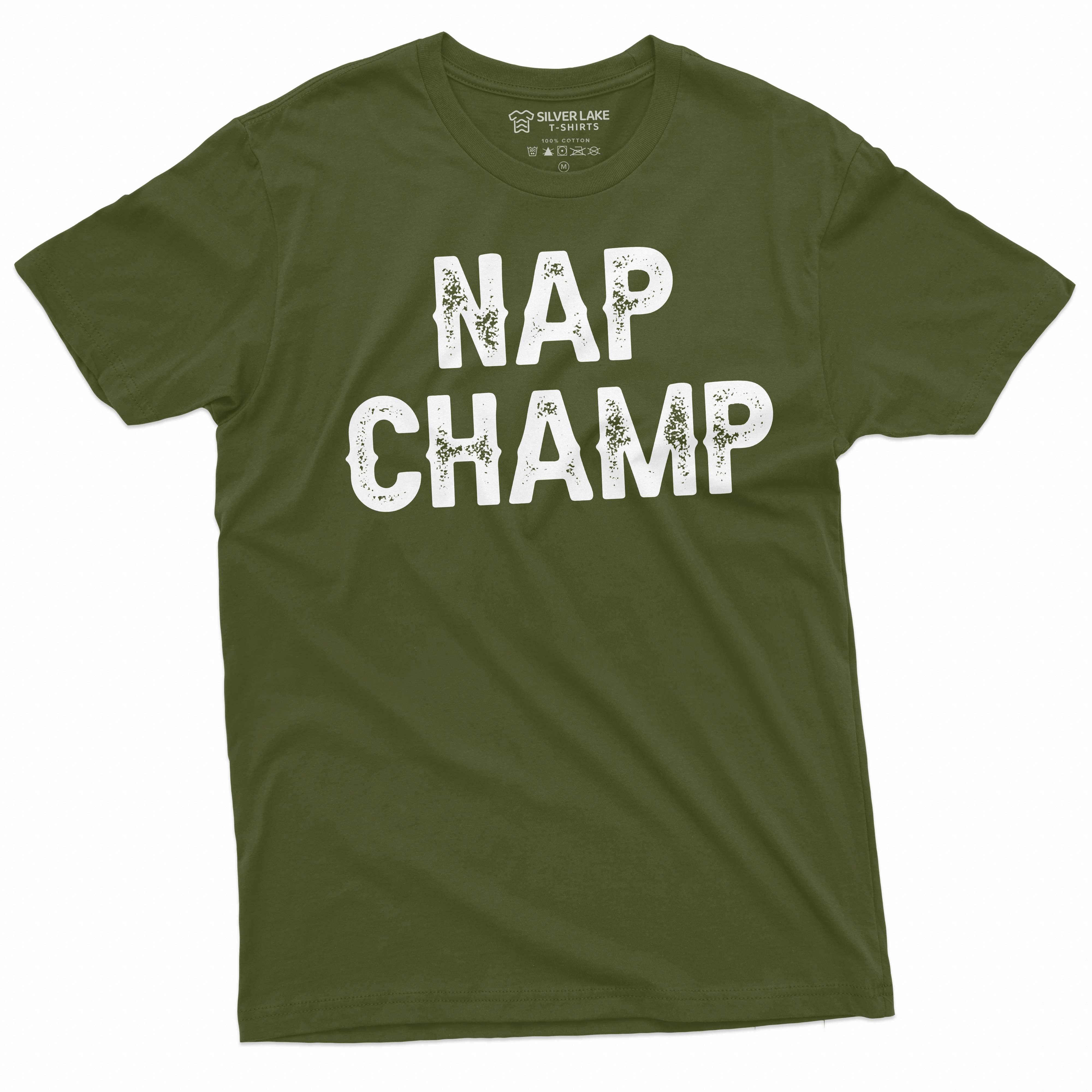 Men's Funny Nap Champ T-shirt Nap Champion Grandpa Papa Dad gift tee s ...