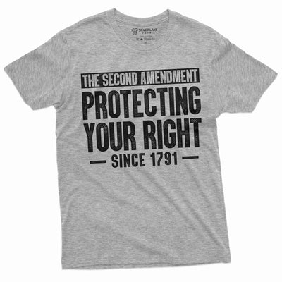 Men's 2nd Amendment protecting your rights since 1791 T-shirt second 2A gun rights tee pro gun tee