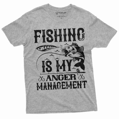 Men's Fishing anger management T-shirt Fisherman fishing hobby funny gift tee shirt