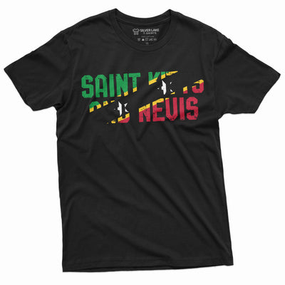 Men's Saint Kitts and Nevis T-shirt Federation of Saint Christopher and Nevis patriotic flag tee