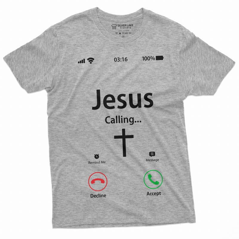 Jesus Calling Accept Decline Phone Menu Tee Shirt Church Christian Gifts Tee Womens Womens Unisex Tee