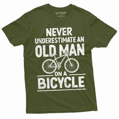 Men's Funny Grandpa Papa Bicycle T-shirt Biker bike Grandfather Tee shirt Father's day Tee shirt