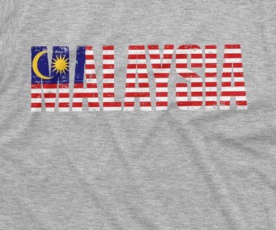 Men's Malaysia T-shirt Malaysia coat of arms flag patriotic nation country tee shirt