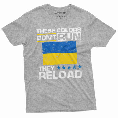 Men's Ukraine These colors dont run T-shirt Ukrainian patriotic flag trident Tee shirt
