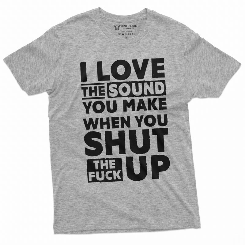 Mens funny rude offensive tshirt Shut up Stfu T-Shirt Humorous Sarcastic Saying tee