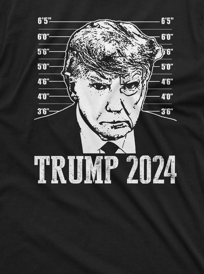 Men's Trump 2024 real mug shot T-shirt DJT arrest mugshot police photo Trump for president 2024 tee