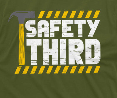 Men's 4th of July Funny Safety third T-shirt fireworks safety sarcastic birthday gift tee shirt