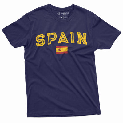 Spain España T-shirt Spanish Flag Coat of arms National Patriotic Tee Shirt Soccer Football Mens Womens Spanish Flag Tee