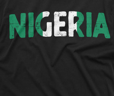 Men's Nigeria T-shirt Nigeria flag coat of arms country tee shirt Patriotic Tee