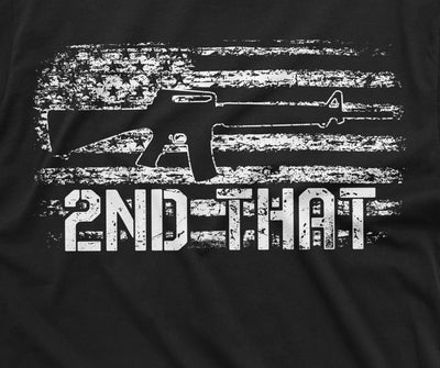 Men's Second Amendment Patriotic T-shirt 2nd that gun rights constitution Military army USA flag Tee