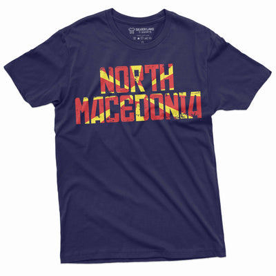 Men's North Macedonia T-shirt Macedonia Country coat of arms flag tee shirt