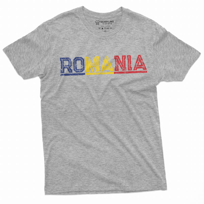 Romania T-shirt România Mens Womens Tee Shirt Romania Flag Coat of Arms Tee Shirt Patriotic Nation TeeShirt