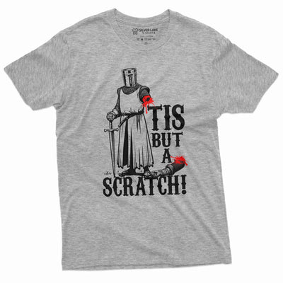 Men's Funny Tis but a scratch medieval warrior knight T-shirt Funny Gift sarcasm sarcastic Tee shirt
