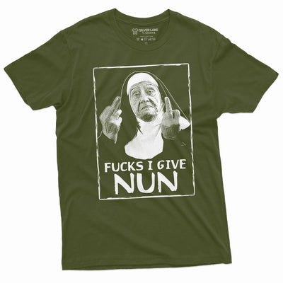 Men's Funny Shirt Nun Shirt F*CKS I Give Nun Shirt Humorous Gifts Unholy Shirt Gothic Gifts