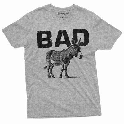 Men's Funny Badass T-shirt donkey tee shirt humorous graphic novelty gift shirt