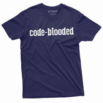 Programmer funny T-shirt code-blooded coding software engineer developer humorous tee