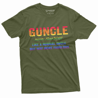 Men's fabulous Gay Uncle Funny Tee Shirt LGBTQ Guncle Tee for Him