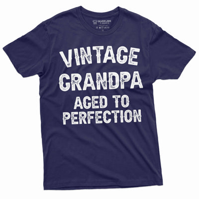 Men's Grandpa Funny T-shirt Vintage Grandpa Aged to Perfection Papa Gifts Grandfather Tee shirt