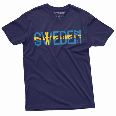 Men's Sweden T-shirt Konungariket Sverige Patriotic Country Nordic Norse Viking tee