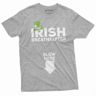 Men's St. Patrick's day funny offensinve t-shirt Irish breathalyzer holiday Tee