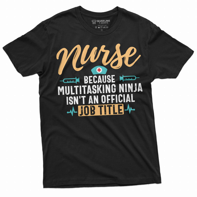 Nurse Funny T-shirt Nurses day Multitasking Tee Shirt Gift for Wife Mom CNA RN Medical tee