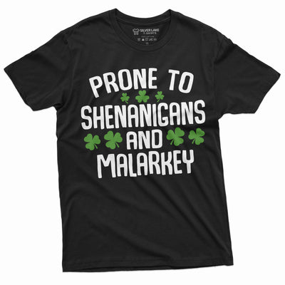 Funny Saint Patrick's day T-shirt shenanigans and Malarkey Tee Saint Patty's drinking pub Shirt