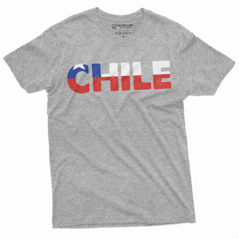 Chile T-shirt Mens Chilean flag Tee Shirt Patriotic Nations Symbolism Tee Shirt