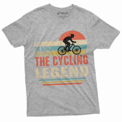 Men's Dad cycling legend shirt Father's day Gift Mens tee shirt bicycle cyclist father dad gifts tee