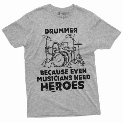 Drummer T-shirt funny gift drumming music musician band tee shirt Gift for him Men's funny shirt
