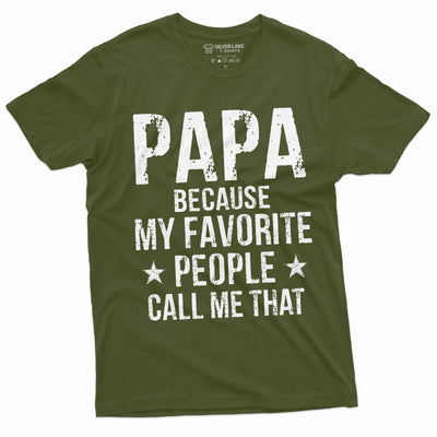 Men's Papa Favorite people T-shirt Grandfather Grandpa Gift Father's day Christmas Tee shirt
