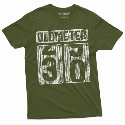 Men's 30th Birthday celebration T-shirt Funny Tee Oldmeter Odometer age humorous gift Tee shirt