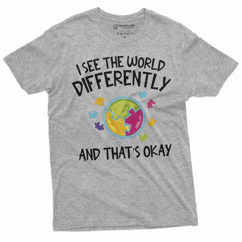 Autism T-shirt Autism Awareness day Seeing the world differently Tee Shirt Autistic Autism shirts