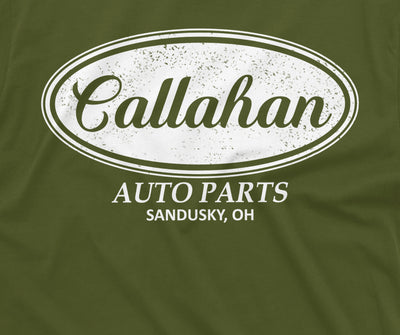 Men's Callahan Auto Parts T-shirt Funny Tee shirt | Popular Culuture Mens Tee